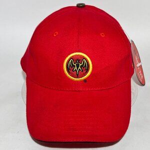 Bacardi Rum Strapback Hat Red Bat Logo Adjustable Advertising Liquor Casual Mens